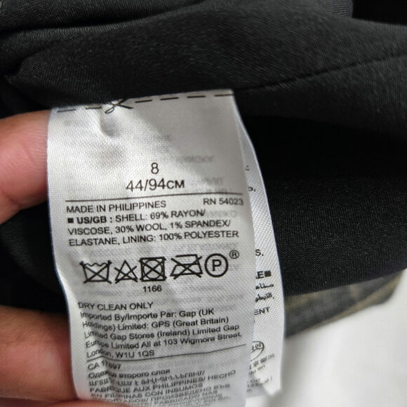 Banana Republic Y2K Preppy Academia Wool Blend Plaid Button Front Wrap Skirt 8 - Picture 10 of 12